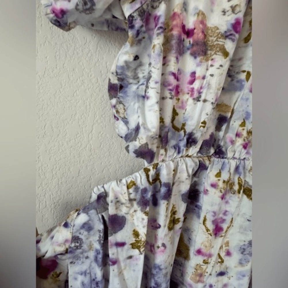 J. Crew Floral Cutout Maxi Dress Sz 10 Open Back Cottagecore Garden Peasant - Picture 9 of 13